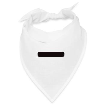 Banner schlicht rund schwarz - Bandana - Weiß - Vorne