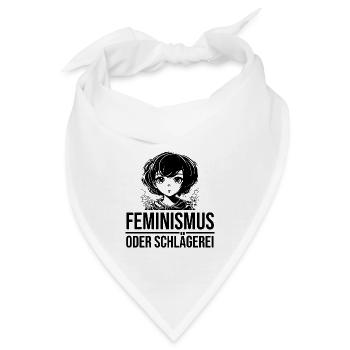 Feminismus oder Schlägerei - Bandana - Weiß - Vorne