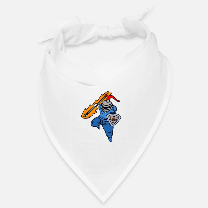Cooler Ritter mit Kapuzenpullover - Bandana - Weiß