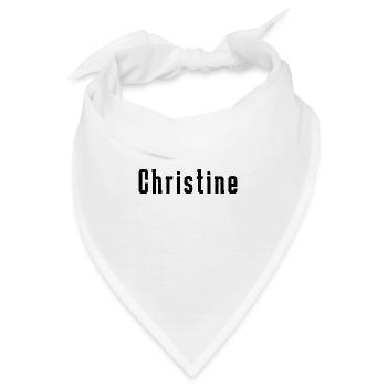 Christine Damen Frauen Mädchen Namen - Bandana - Weiß - Vorne