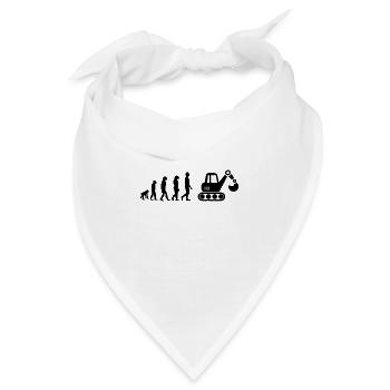 Evolution mechanischer Bagger - Bandana - Weiß - Vorne