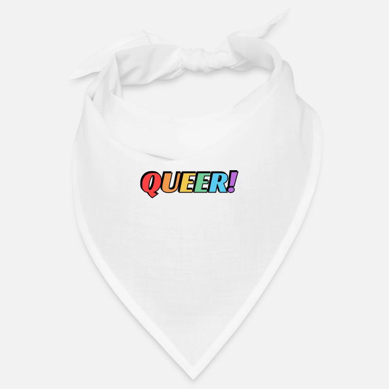 Queerer Regenbogentext Bandana