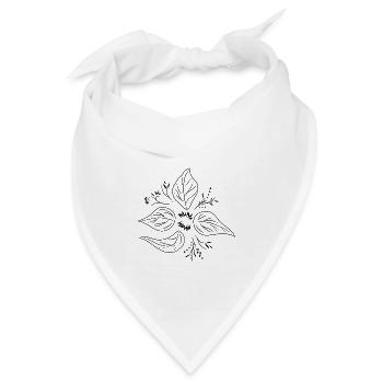 Florales Element im Ethno-Stil - Bandana - Weiß - Vorne