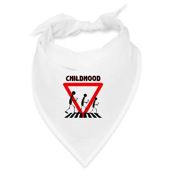 Kindheit Handy Verkehr Jugend - Bandana - Weiß - Vorne