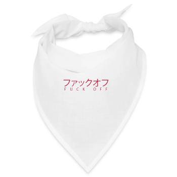 JAPANISCH FUCK OFF (v) - Bandana - Weiß - Vorne