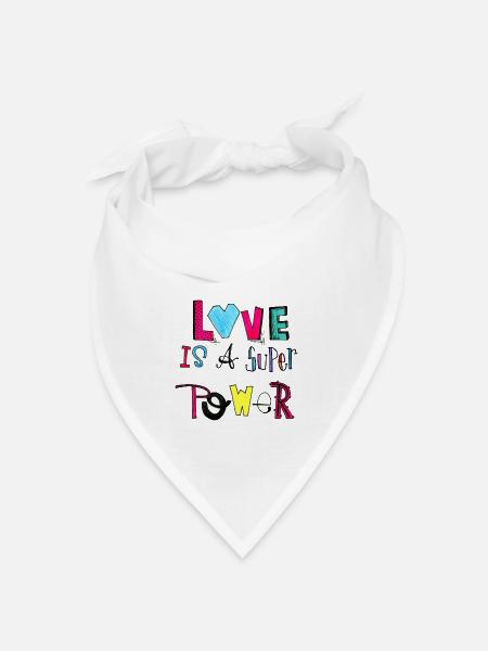 Love - Bandana - Weiß - Vorne