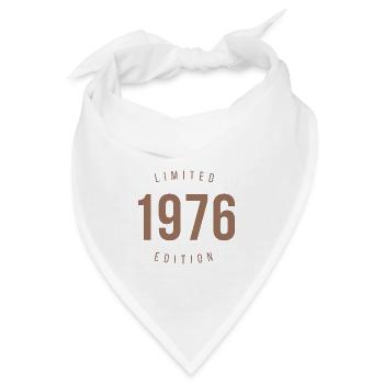 1976 Limited Edition Retro Style Geburtstagsgeschenk - Bandana - Weiß - Vorne