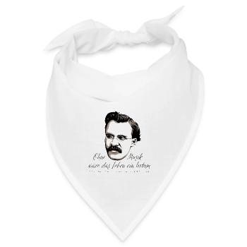 Nietzsche Zitat zur Musik - Bandana - Weiß - Vorne