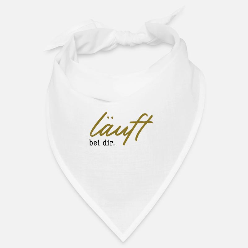 läuft bei dir. – 2 Farben - Bandana - Weiß