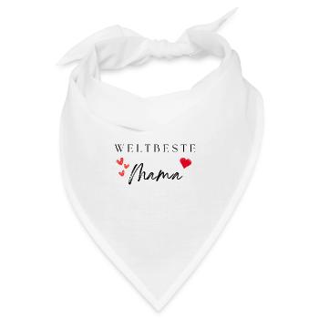 weltbeste Mama - Bandana - Weiß - Vorne
