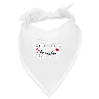 weltbester Bruder - Bandana - Weiß - Vorne