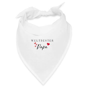weltbester Papa - Bandana - Weiß - Vorne