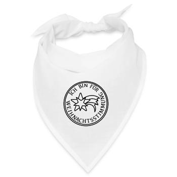 Weihnachtsstimmung - Bandana - Weiß - Vorne