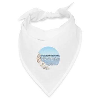 Die Bucht und ihre Insel in der Normandie - Bandana - Weiß - Vorne