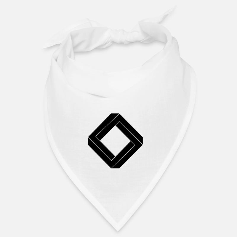 Square impossible black design Bandana