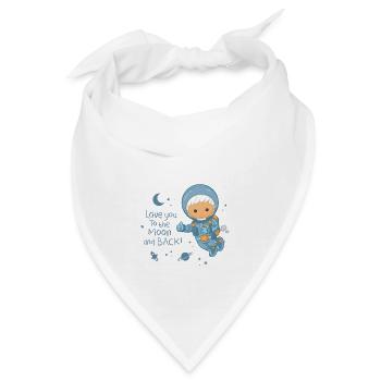Unser Sandmännchen - Love you to the moon and back - Bandana - Weiß - Vorne