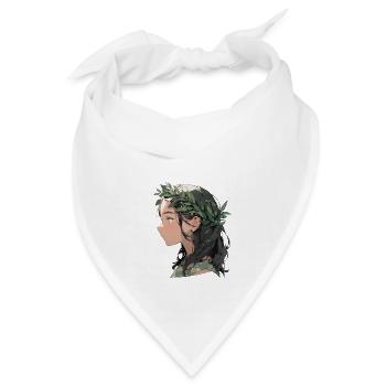 Portrait einer jungen Frau im Cartoon Stil - Bandana - Weiß - Vorne