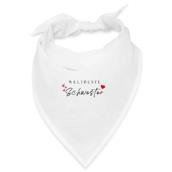 weltbeste Schwester - Bandana - Weiß - Vorne