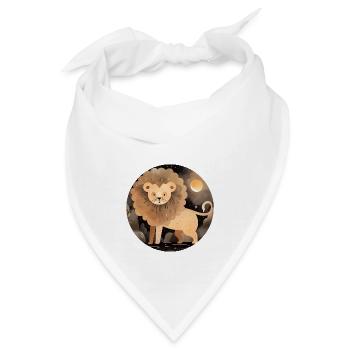 Sternzeichen Löwe - Bandana - Weiß - Vorne