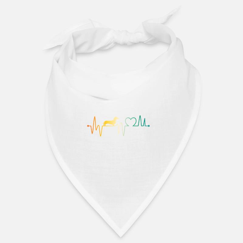 Herzschlag Hund Dackel Bandana