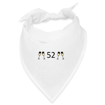52.Geburtstag 52 Jahre Jubiläum 52 Zahl 52 - Bandana - Weiß - Vorne