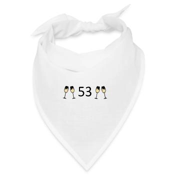 53.Geburtstag 53 Jahre Jubiläum 53 Zahl 53 - Bandana - Weiß - Vorne