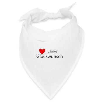 Geburtstag Glückwunsch Geschenk - Bandana - Weiß - Vorne
