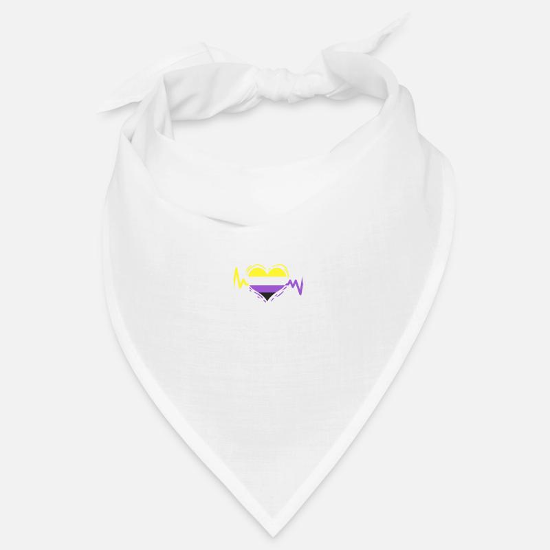Nonbinary Pride Heartbeat Nonbinary Pride Bandana
