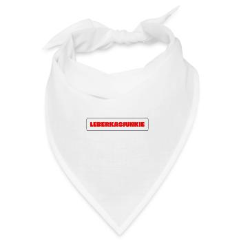 Bayern Leberkäse Leberkäsjunkie Label - Bandana - Weiß - Vorne