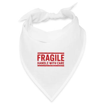 Fragile Handle with Care Versandetikett - Bandana - Weiß - Vorne