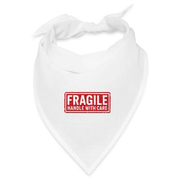 Fragile Handle with Care Versandetikett - Bandana - Weiß - Vorne