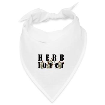 Kräuter - Gewürze - Herblover - Black - Bandana - Weiß - Vorne