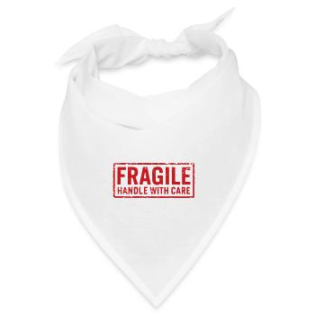Fragile Handle with Care Versandetikett - Bandana - Weiß - Vorne