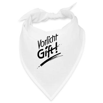 Vorsicht Gift - Bandana - Weiß - Vorne