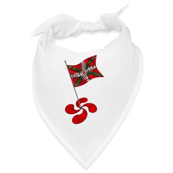 Baskische Flagge - Bandana - Weiß - Vorne