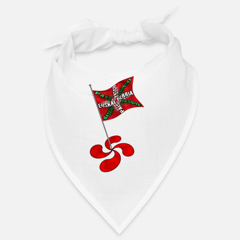 drapeau basque - Bandana - blanc