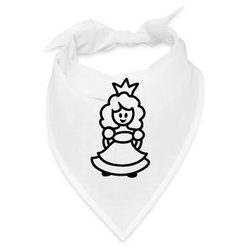 Prinzessin - Line - Bandana - Weiß - Vorne