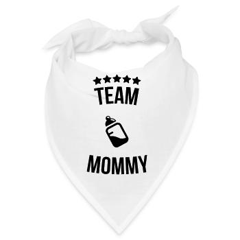 Team Mommy Mutti Mutter Fläschchen Milch - Bandana - Weiß - Vorne