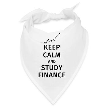 keep calm and study finance - Bandana - Weiß - Vorne