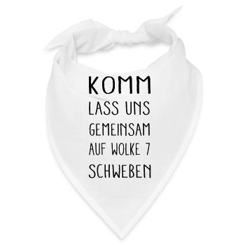 auf Wolke 7 schweben - Bandana - Weiß - Vorne