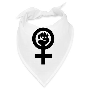 Feminismus Symbol - Bandana - Weiß - Vorne