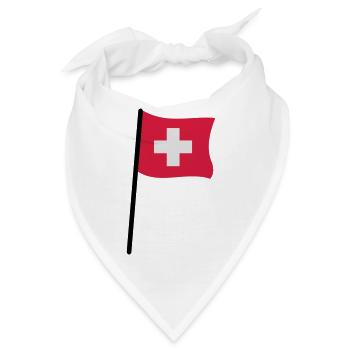 Schweizer Flagge - Bandana - Weiß - Vorne