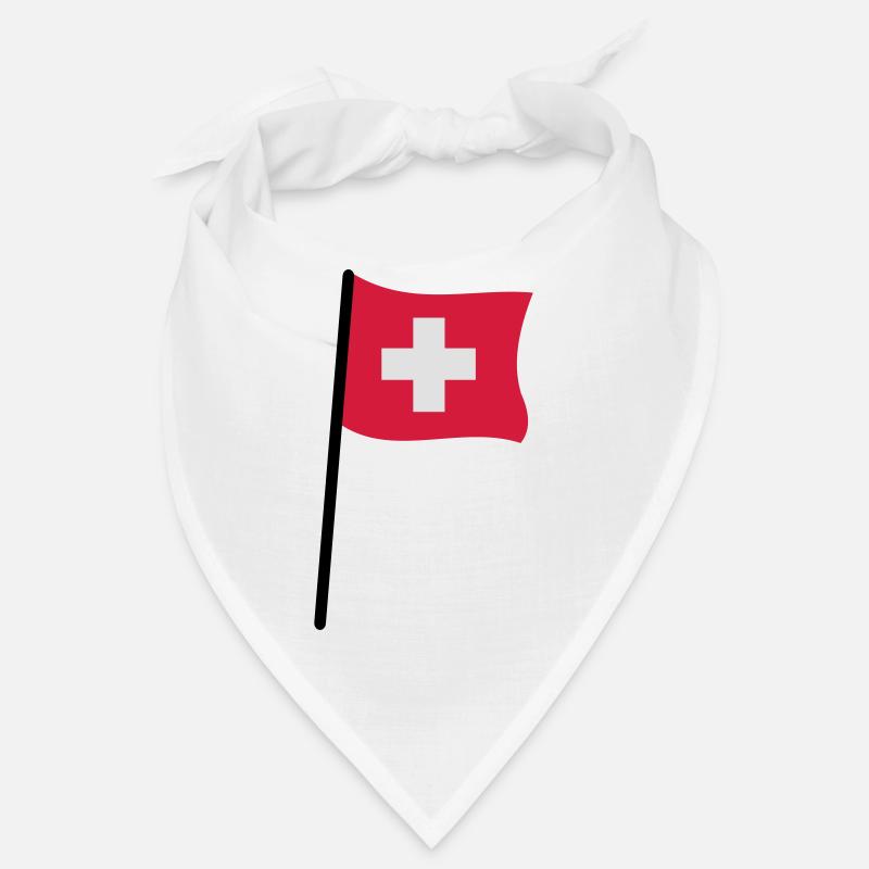 drapeau suisse - Bandana - blanc