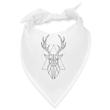 Hirsch - Bandana - Weiß - Vorne