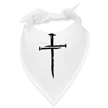 Nagel Kreuz - Bandana - Weiß - Vorne