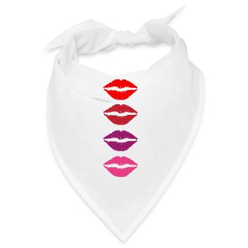 Lippenstift Kussmund - Bandana - Weiß - Vorne