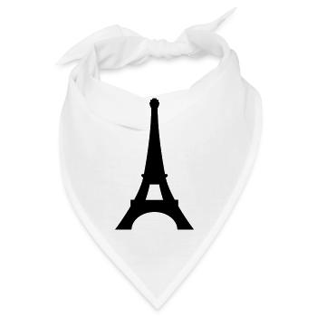 Paris Eiffelturm - Bandana - Weiß - Vorne