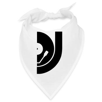 DJ Record Vinyl Plate - Bandana - Weiß - Vorne