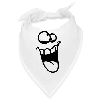 Crazy Face - Bandana - Weiß - Vorne