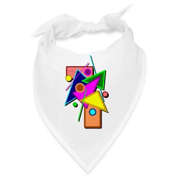 Geometrie - Bandana - Weiß - Vorne